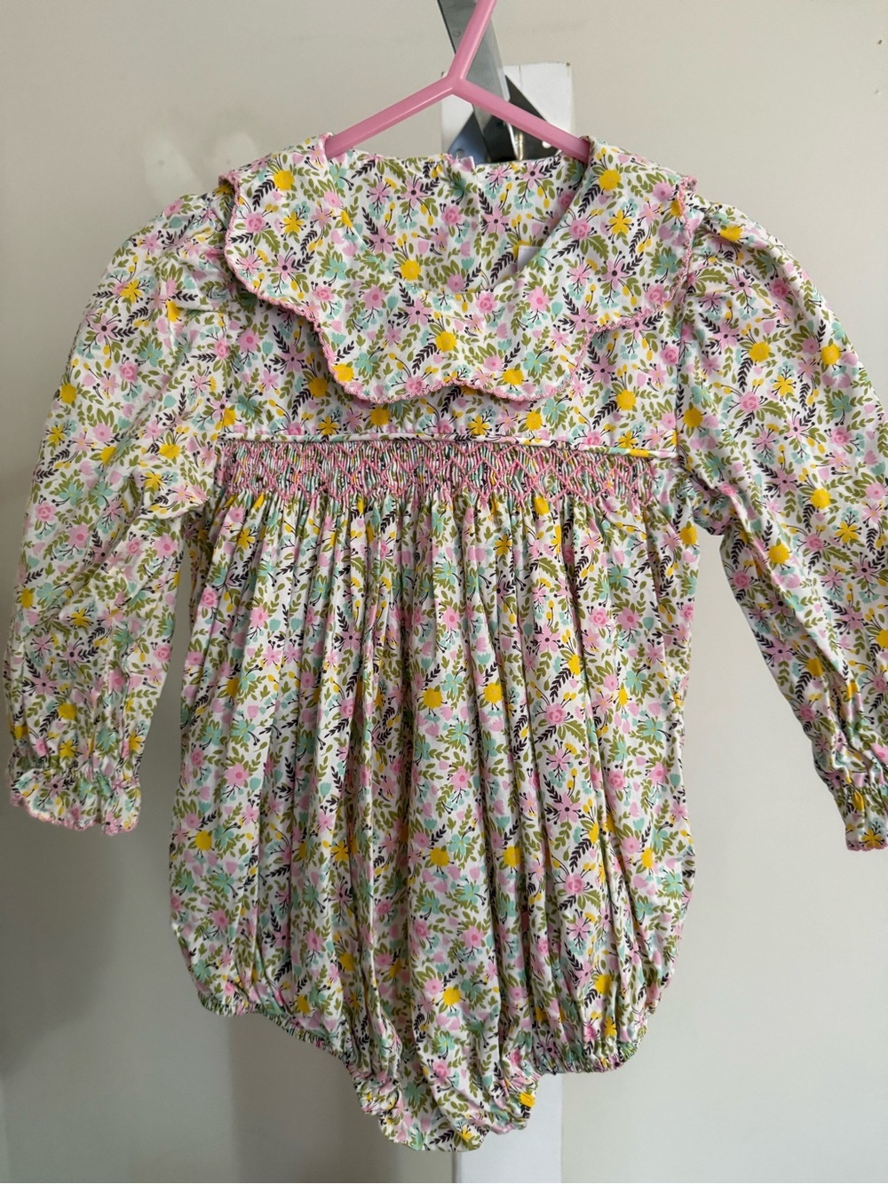 New Stitchy Fish Smocked Bubble Romper